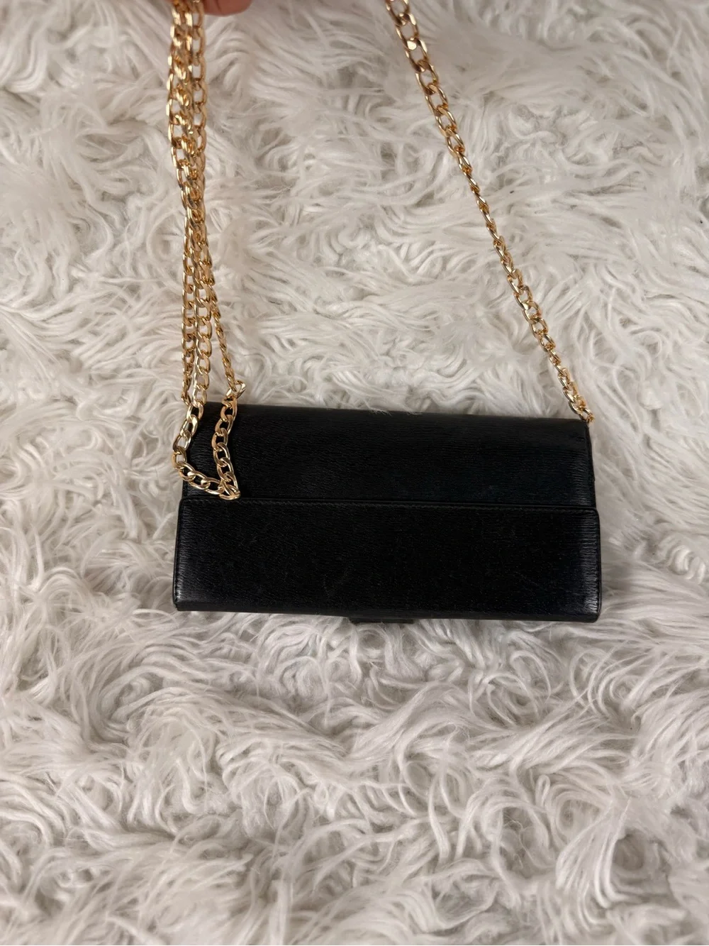 Classic Black Gucci  Leather Long Wallet - Unbranded